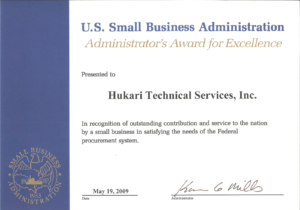 2009 U.S. SBA Award for Excellence